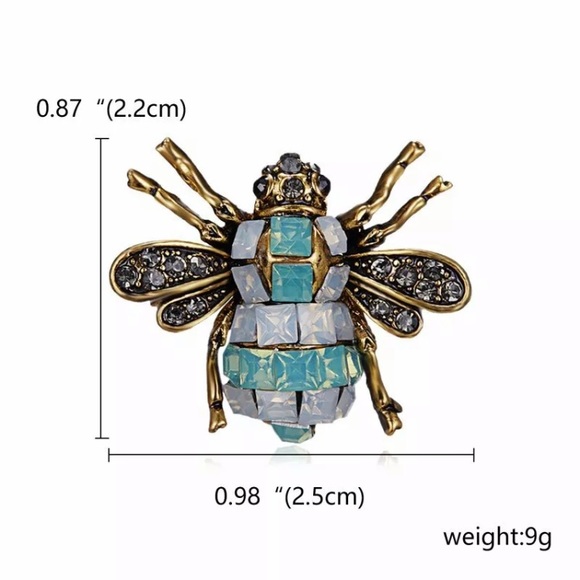 Cubic Zirconia Bug Pin - Picture 2 of 4